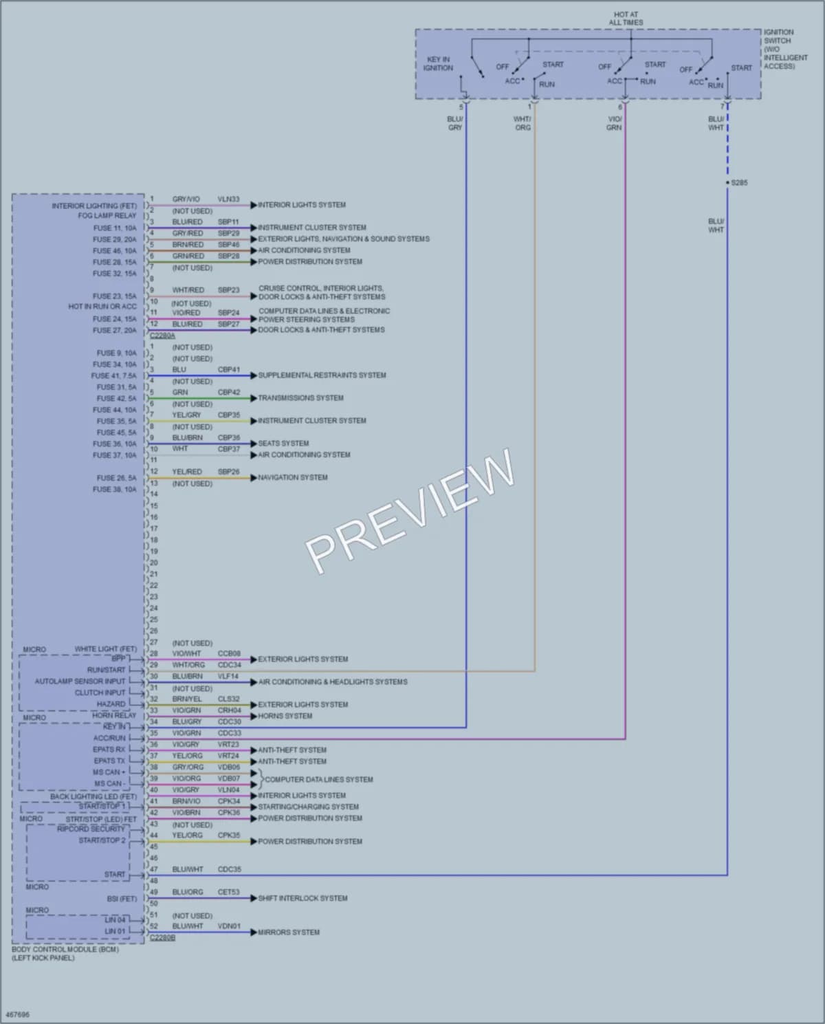 2015 Lincoln MKX Body Control Modules wiring diagram preview