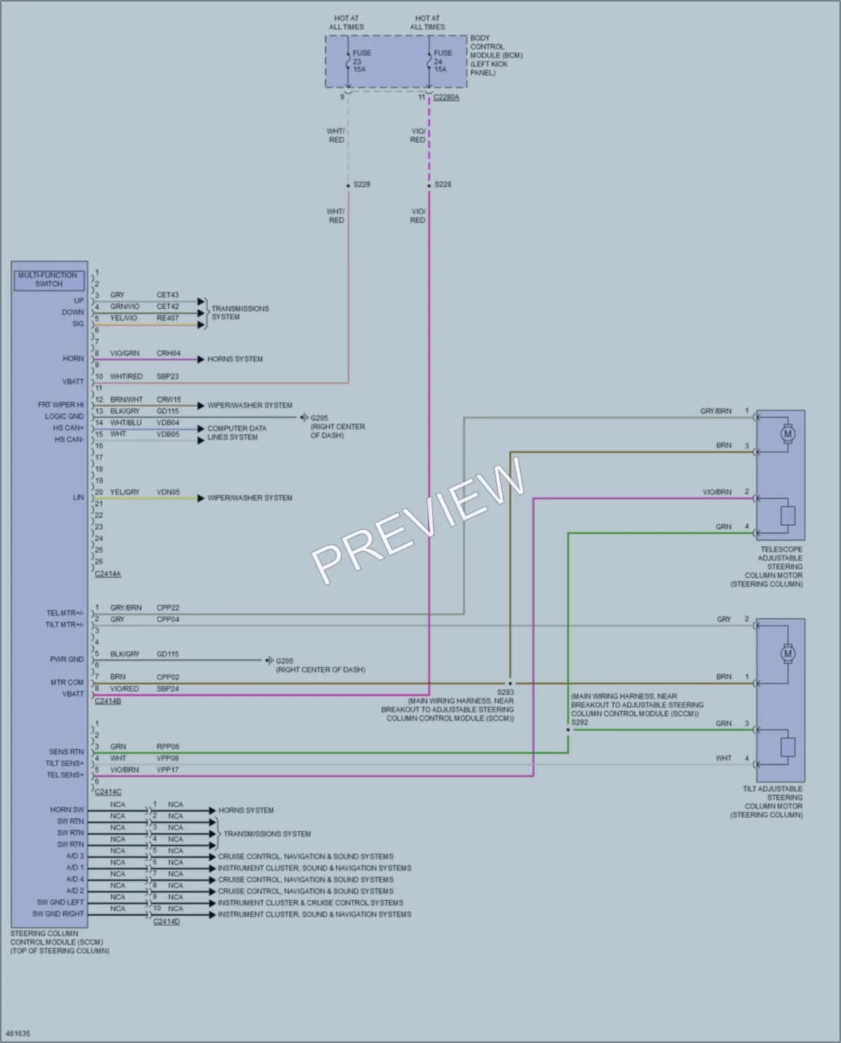 2015 Lincoln MKX Electronic Power Steering wiring diagram preview