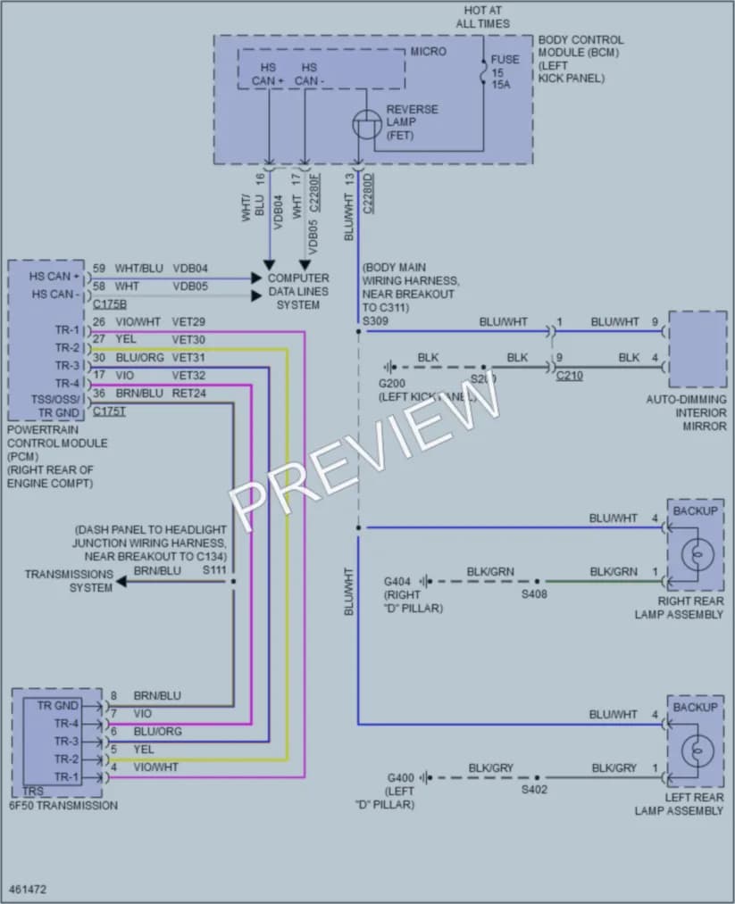 2015 Lincoln MKX Exterior Lights wiring diagram preview