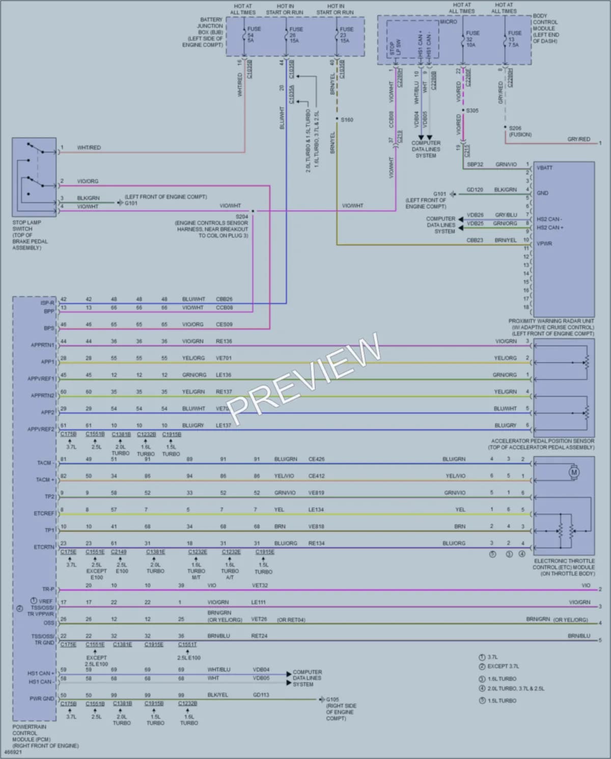 2015 Lincoln MKZHybrid Cruise Control wiring diagram preview