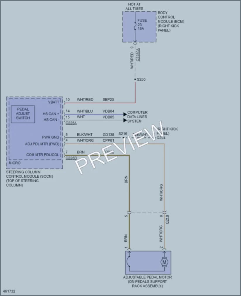 2015 Lincoln Navigator Power Seats wiring diagram preview