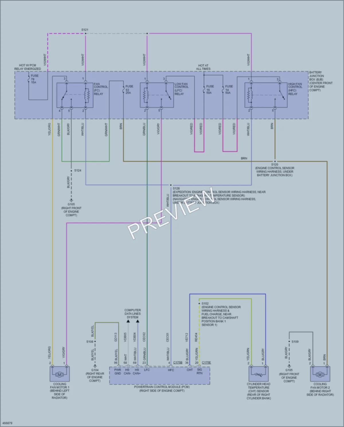2015 Lincoln NavigatorL Cooling Fan wiring diagram preview