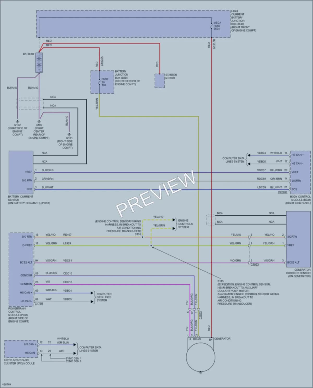 2015 Lincoln NavigatorL Starting Charging wiring diagram preview