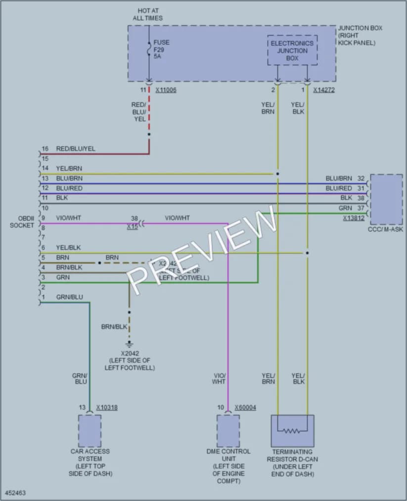 2015 MINI Cooper Computer Data Lines wiring diagram preview