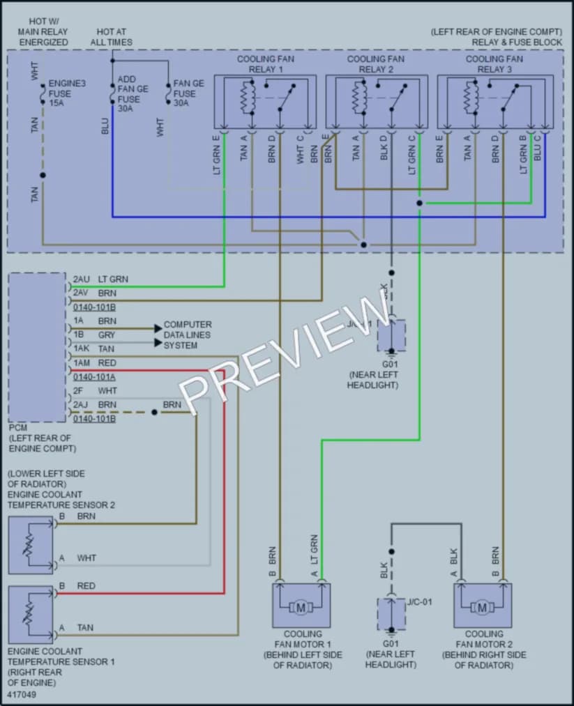 2015 Mazda 3 Cooling Fan wiring diagram preview