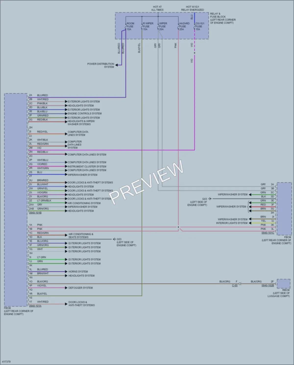 2015 Mazda 6 Body Control Modules wiring diagram preview