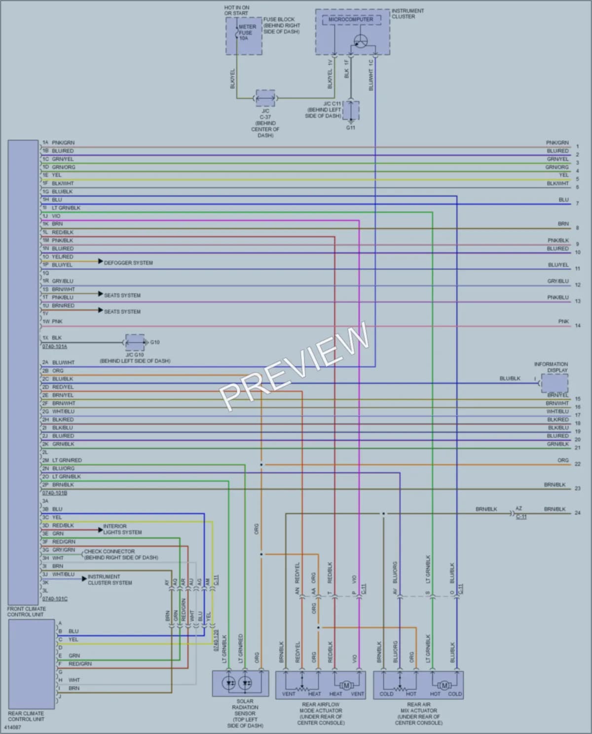 2015 Mazda CX9 Air Conditioning wiring diagram preview