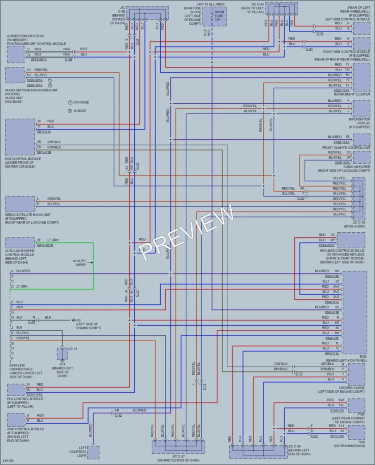 2015 Mazda CX9 Computer Data Lines wiring diagram preview