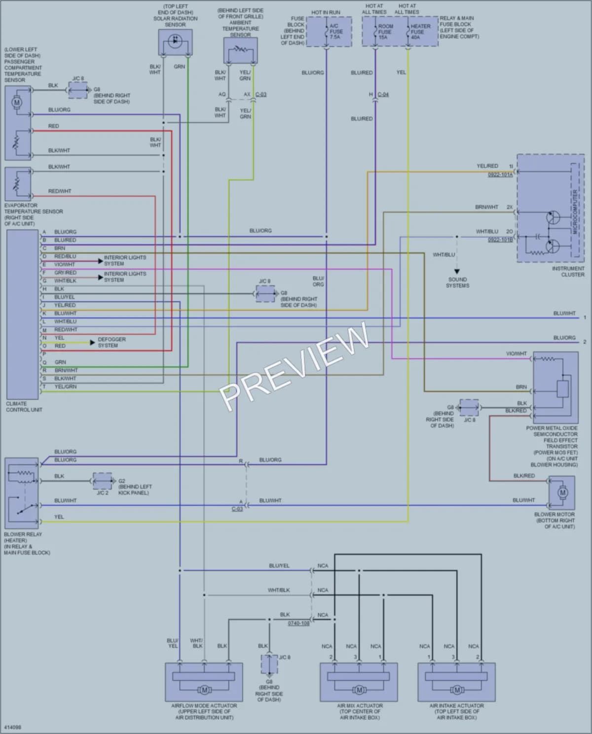 2015 Mazda MX5Miata Air Conditioning wiring diagram preview