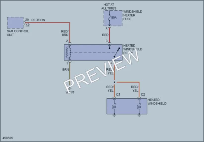 2015 MercedesBenz 2500Sprinter Defoggers wiring diagram preview