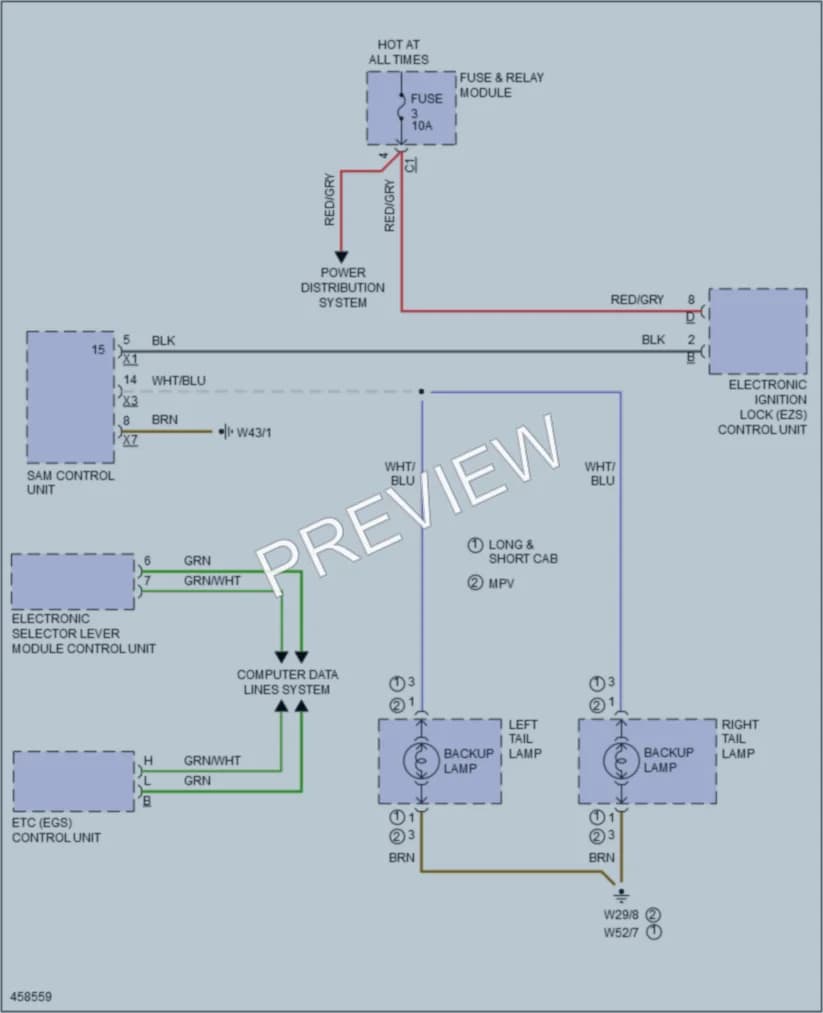 2015 MercedesBenz 3500Sprinter Exterior Lights wiring diagram preview