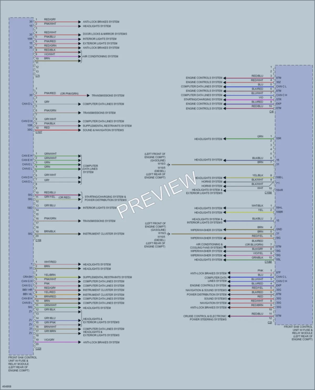 2015 MercedesBenz C250 Body Control Modules wiring diagram preview