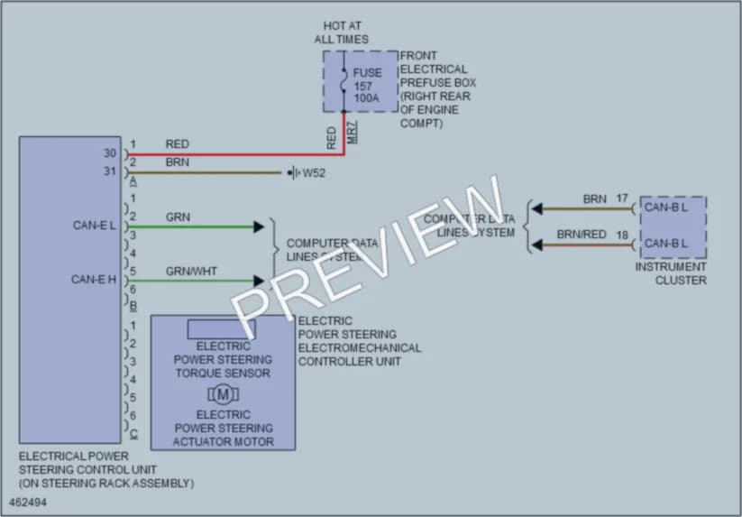 2015 MercedesBenz C250 Electronic Power Steering wiring diagram preview