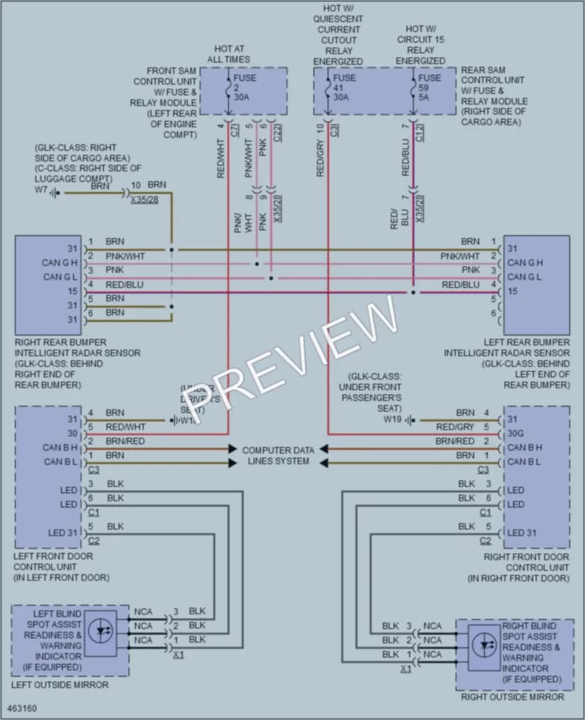 2015 MercedesBenz C250 Navigation wiring diagram preview