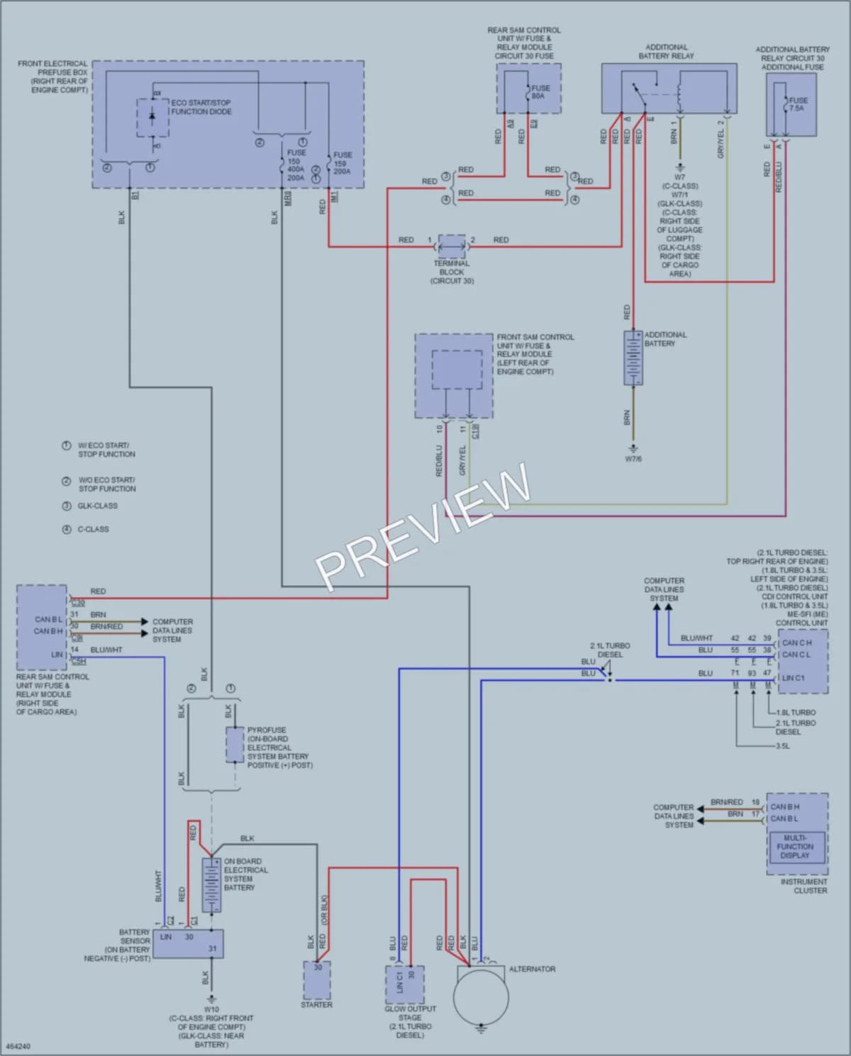 2015 MercedesBenz C250 Starting Charging wiring diagram preview