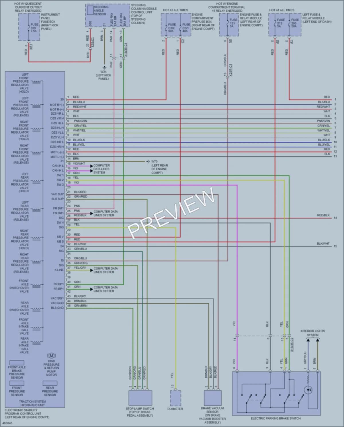 2015 MercedesBenz C300 Anti Lock Brakes wiring diagram preview