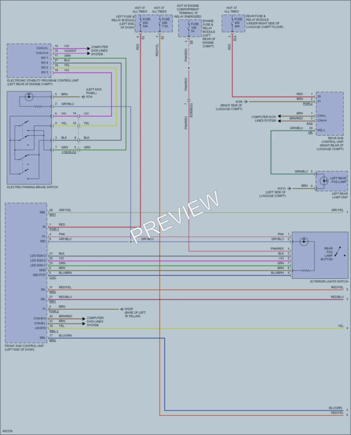 2015 MercedesBenz C300 Headlights wiring diagram preview