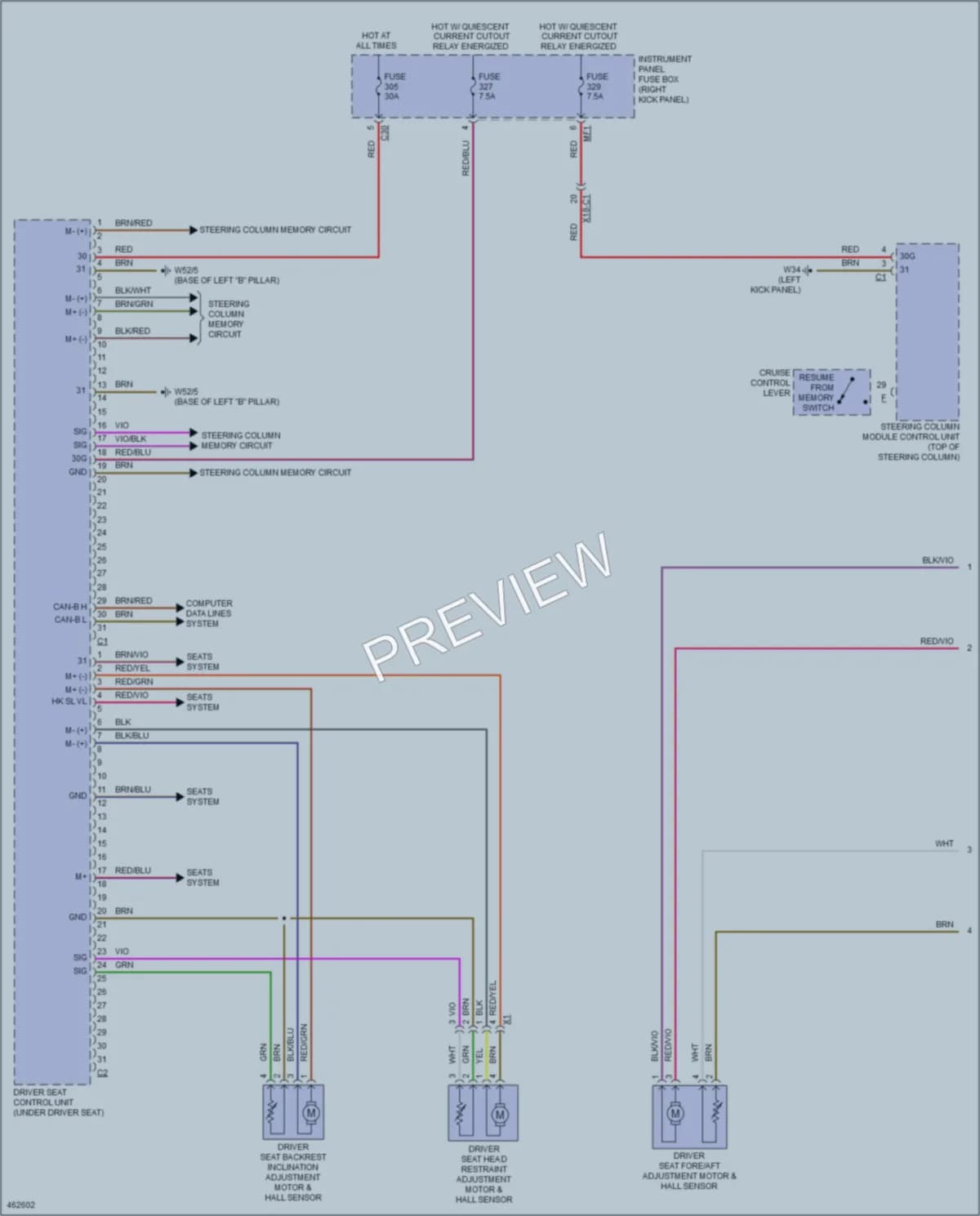 2015 MercedesBenz C300 Memory Systems wiring diagram preview