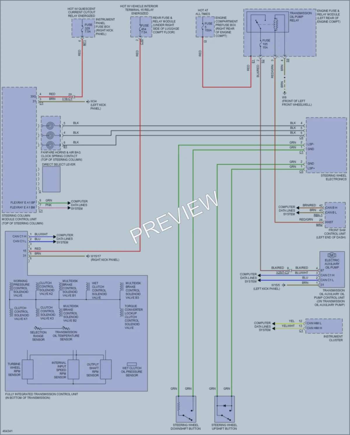2015 MercedesBenz C300 Transmission wiring diagram preview