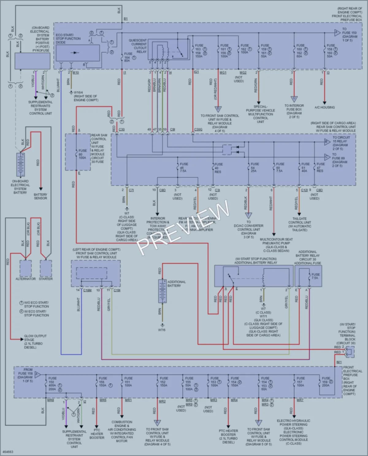 2015 MercedesBenz C350 Power Distribution wiring diagram preview