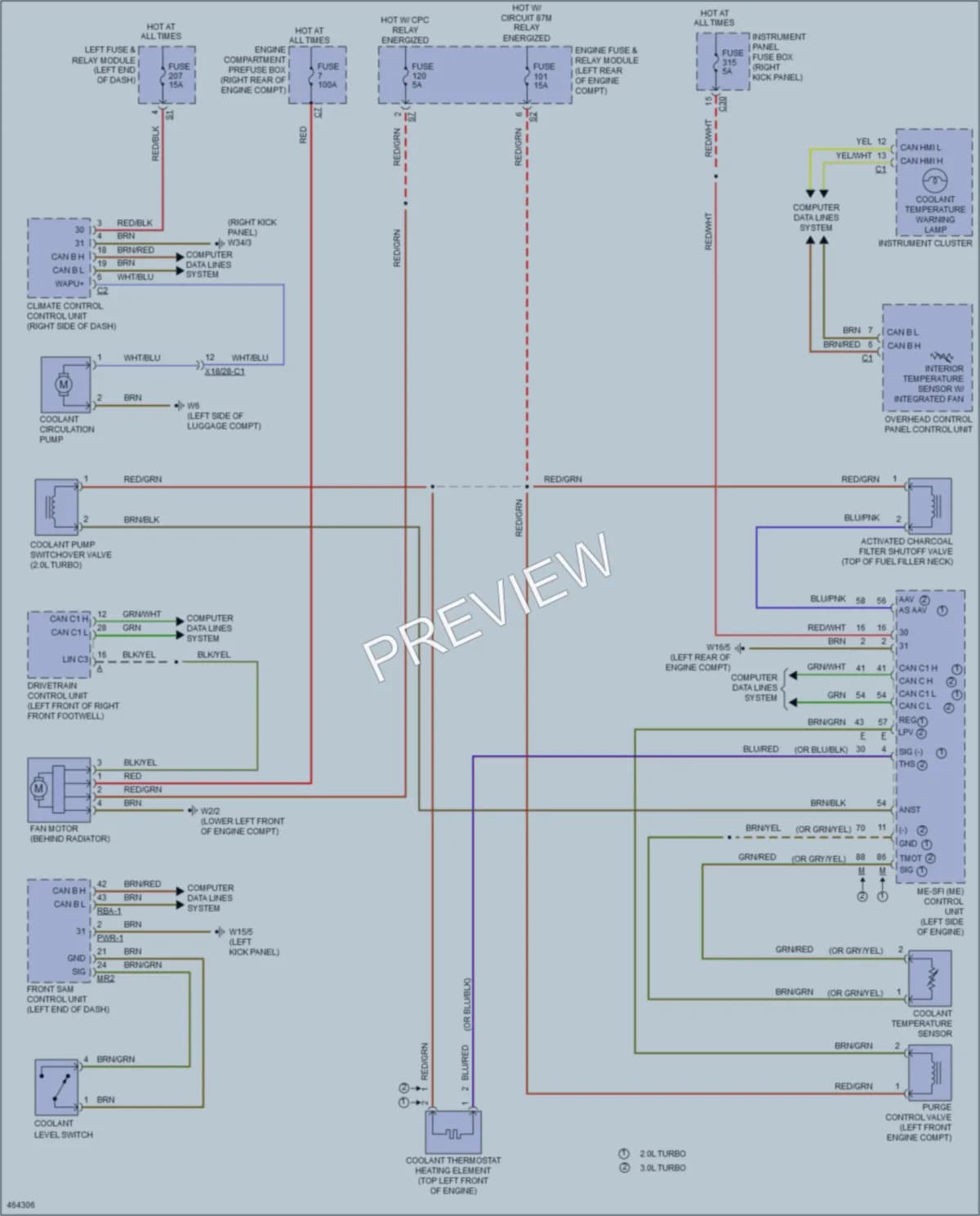 2015 MercedesBenz C400 Cooling Fan wiring diagram preview