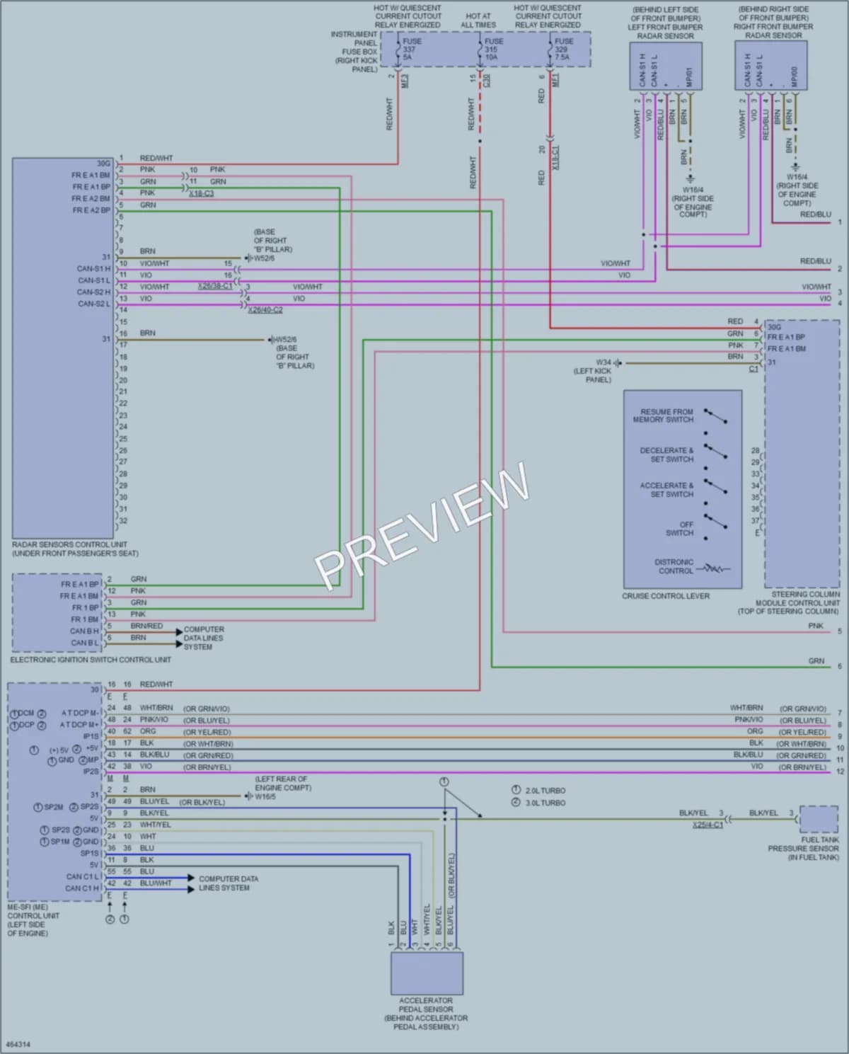 2015 MercedesBenz C400 Cruise Control wiring diagram preview