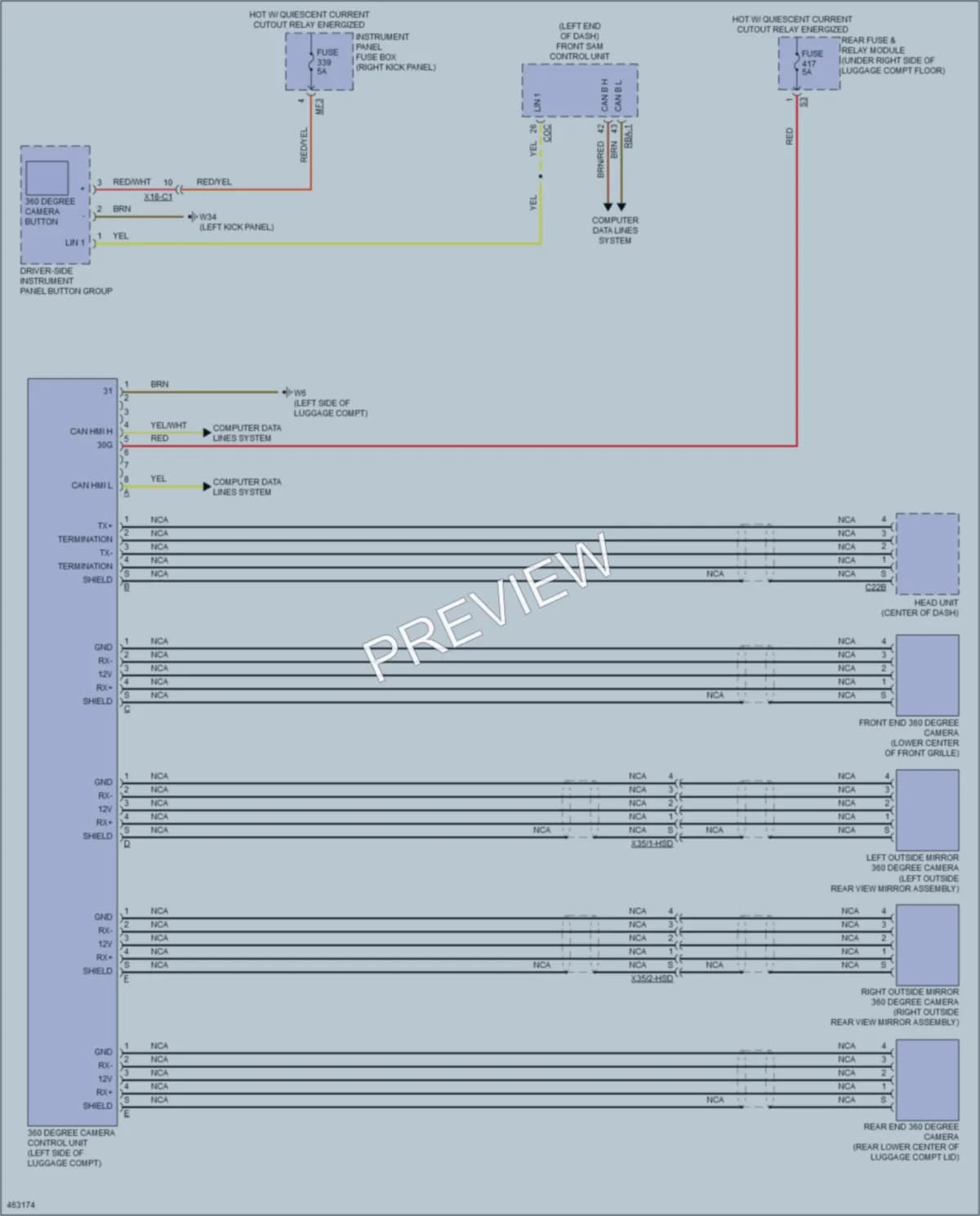 2015 MercedesBenz C400 Navigation wiring diagram preview