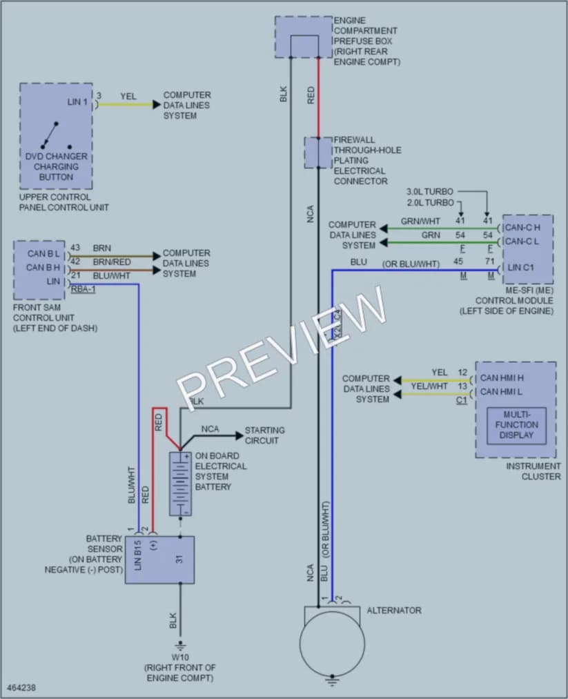 2015 MercedesBenz C400 Starting Charging wiring diagram preview