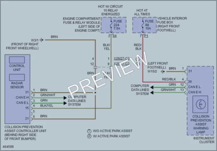 2015 MercedesBenz CLA250 Instrument Cluster wiring diagram preview