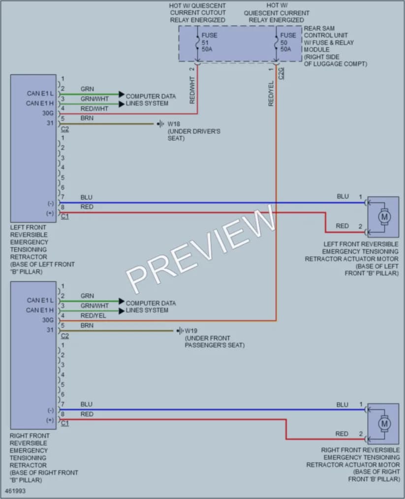 2015 MercedesBenz CLS400 Supplemental Restraints wiring diagram preview