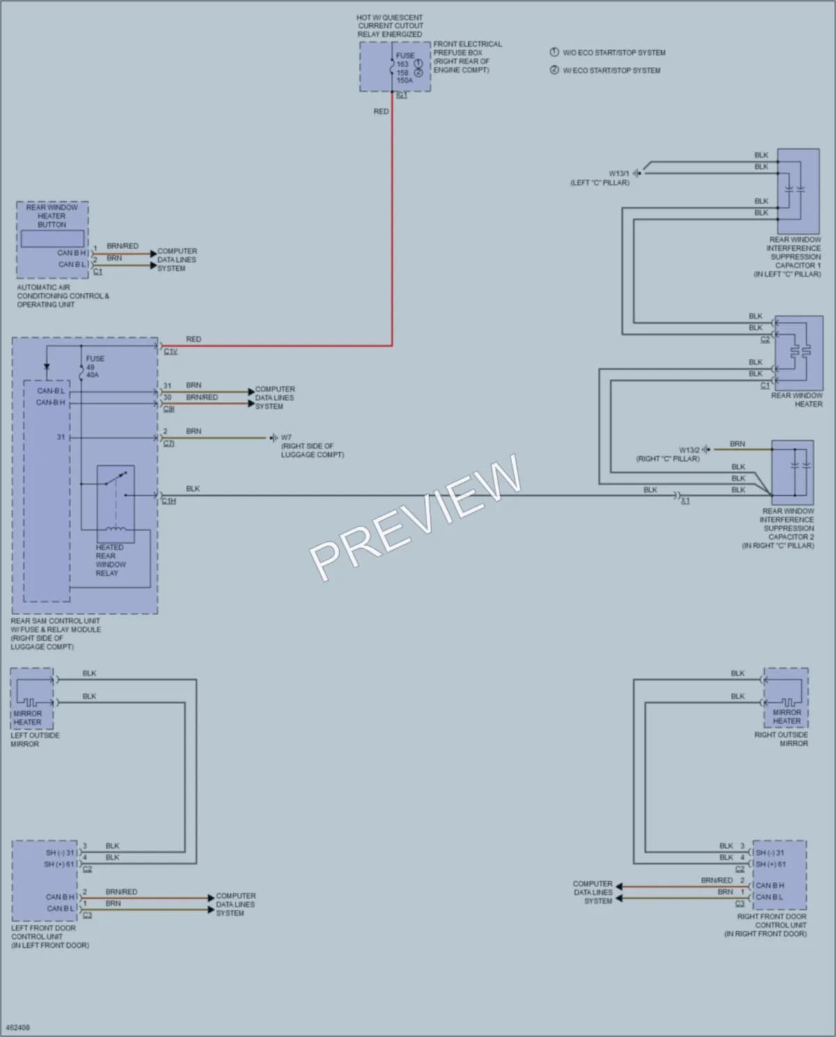 2015 MercedesBenz CLS550 Defoggers wiring diagram preview