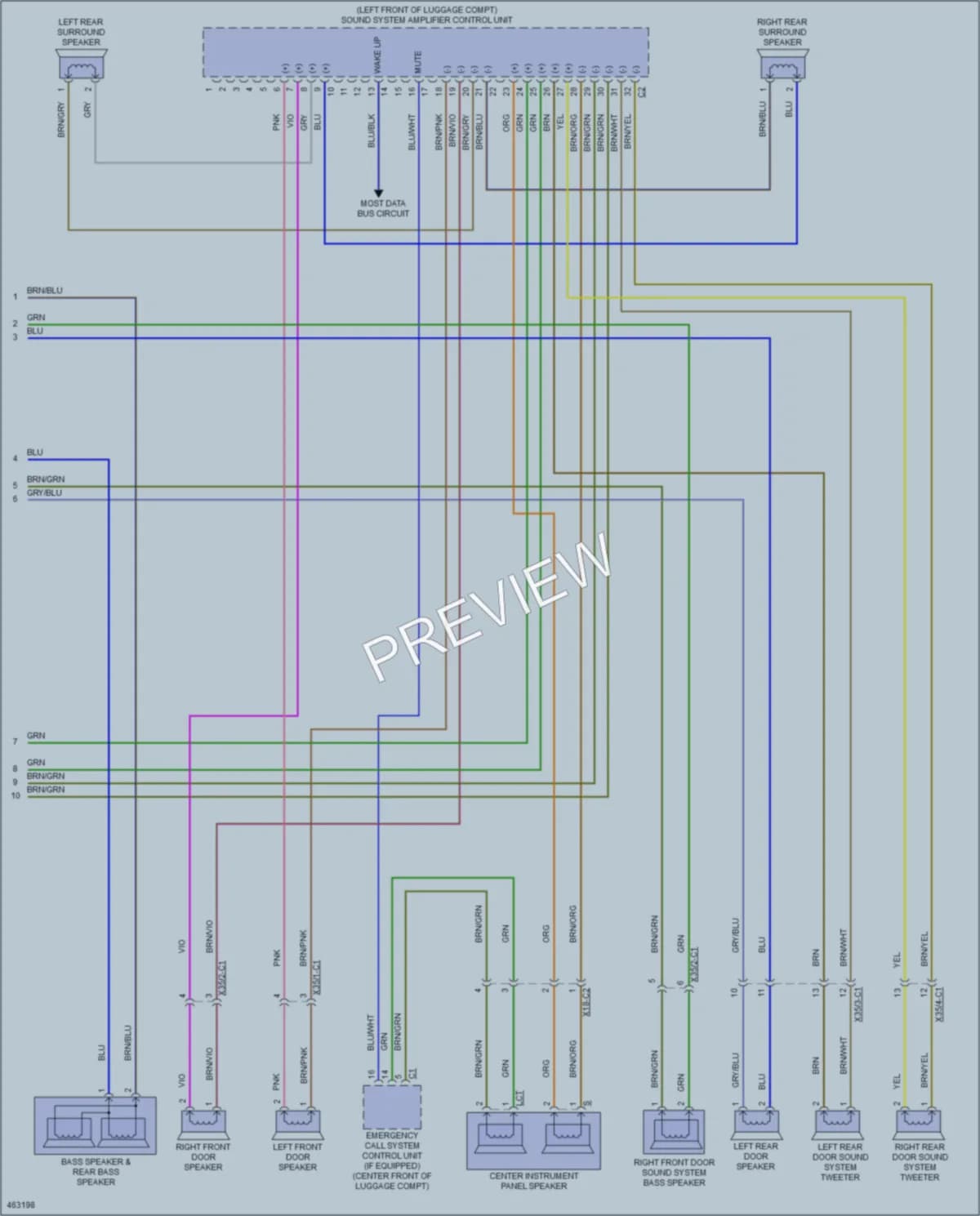 2015 MercedesBenz CLS550 Radio wiring diagram preview