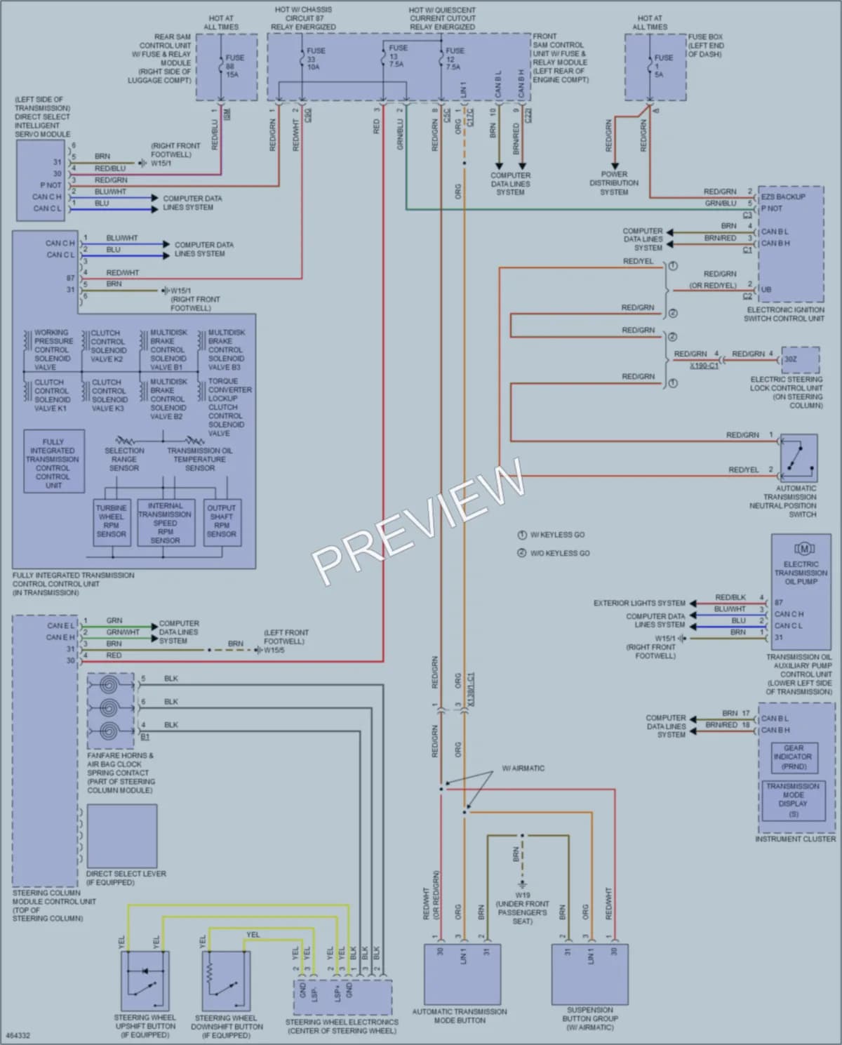 2015 MercedesBenz CLS550 Transmission wiring diagram preview