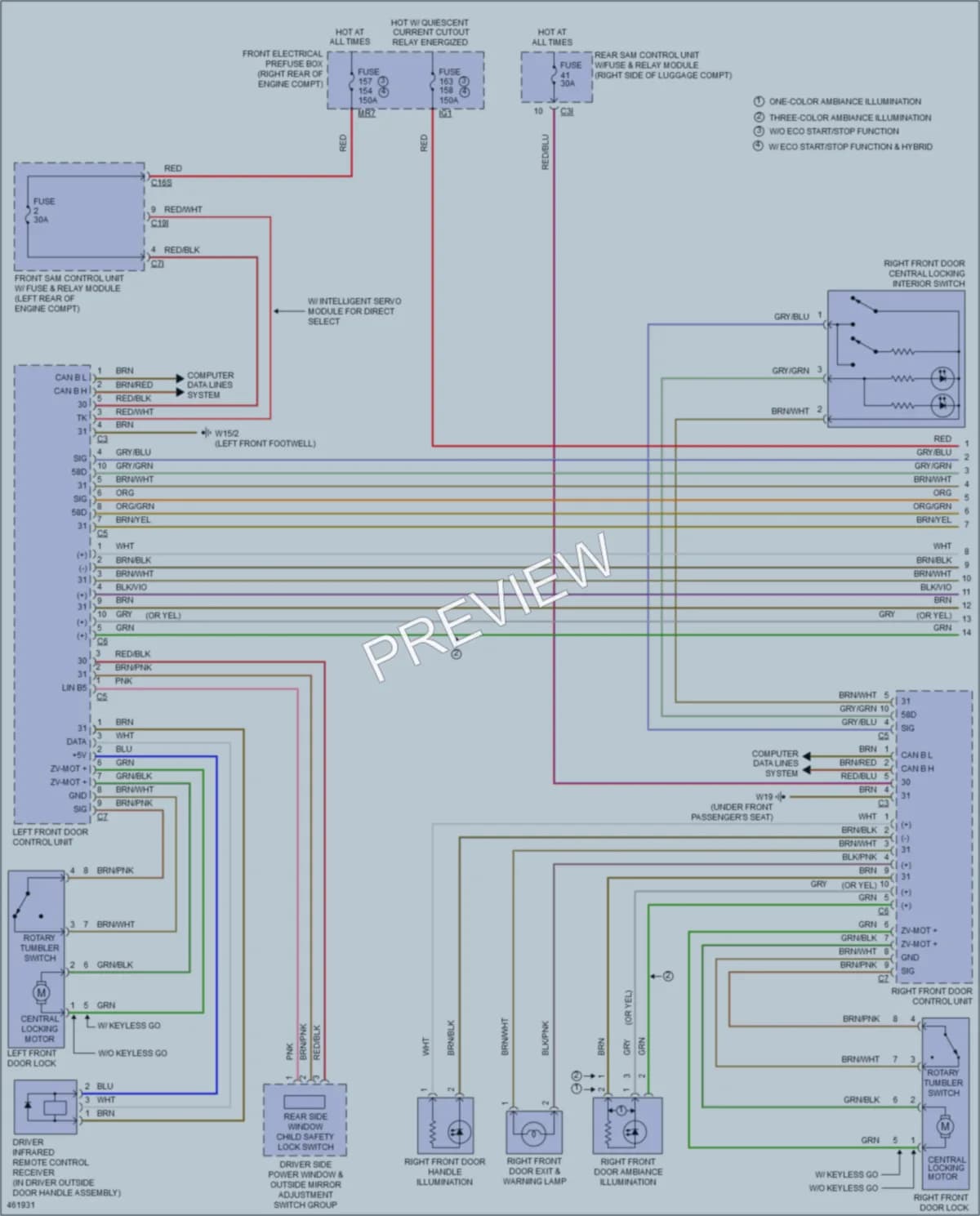 2015 MercedesBenz E250BLUETEC Power Door Locks wiring diagram preview