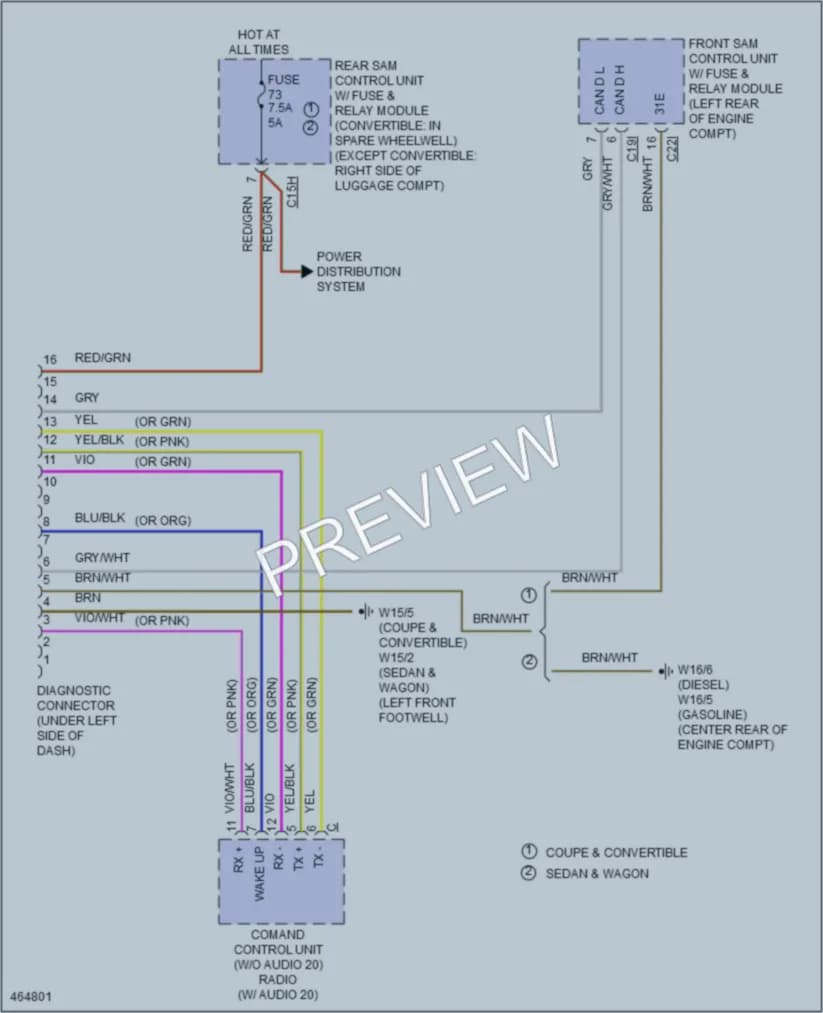 2015 MercedesBenz E350 Computer Data Lines wiring diagram preview