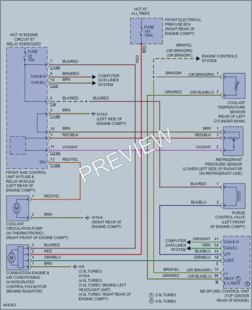 2015 MercedesBenz E400 Cooling Fan wiring diagram preview