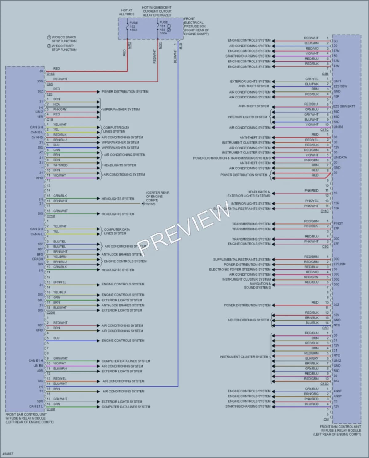 2015 MercedesBenz E550 Body Control Modules wiring diagram preview