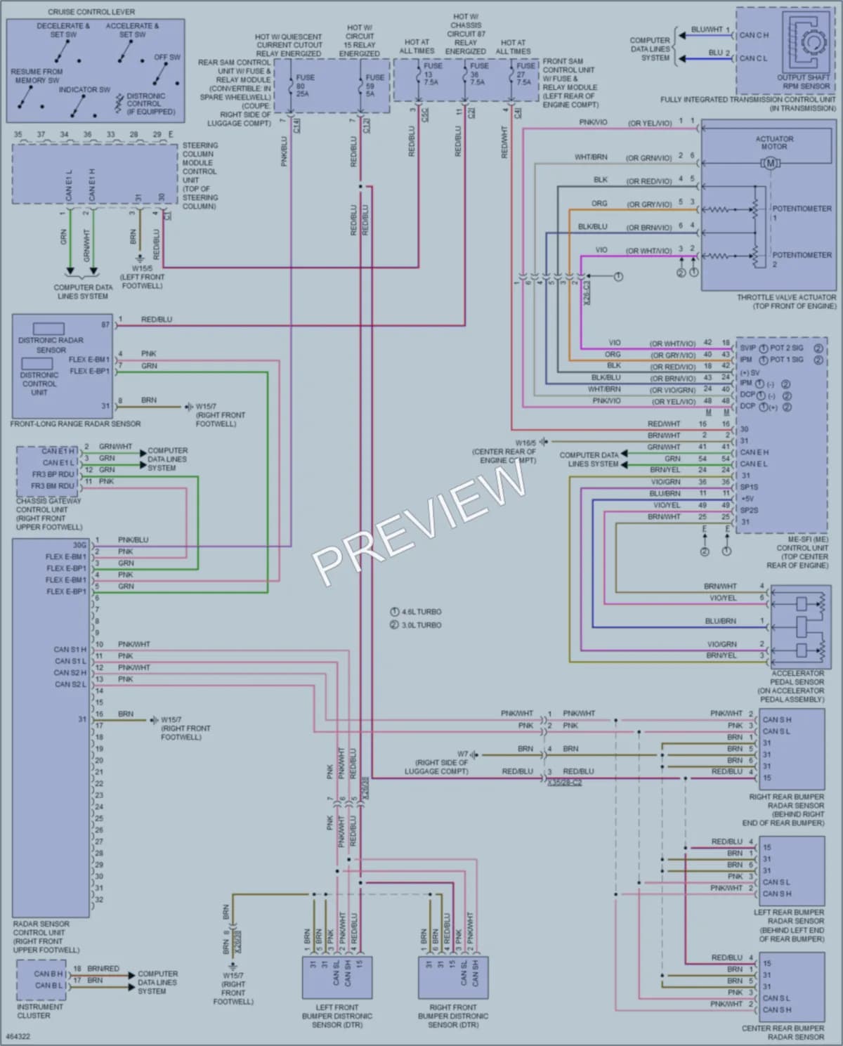 2015 MercedesBenz E550 Cruise Control wiring diagram preview