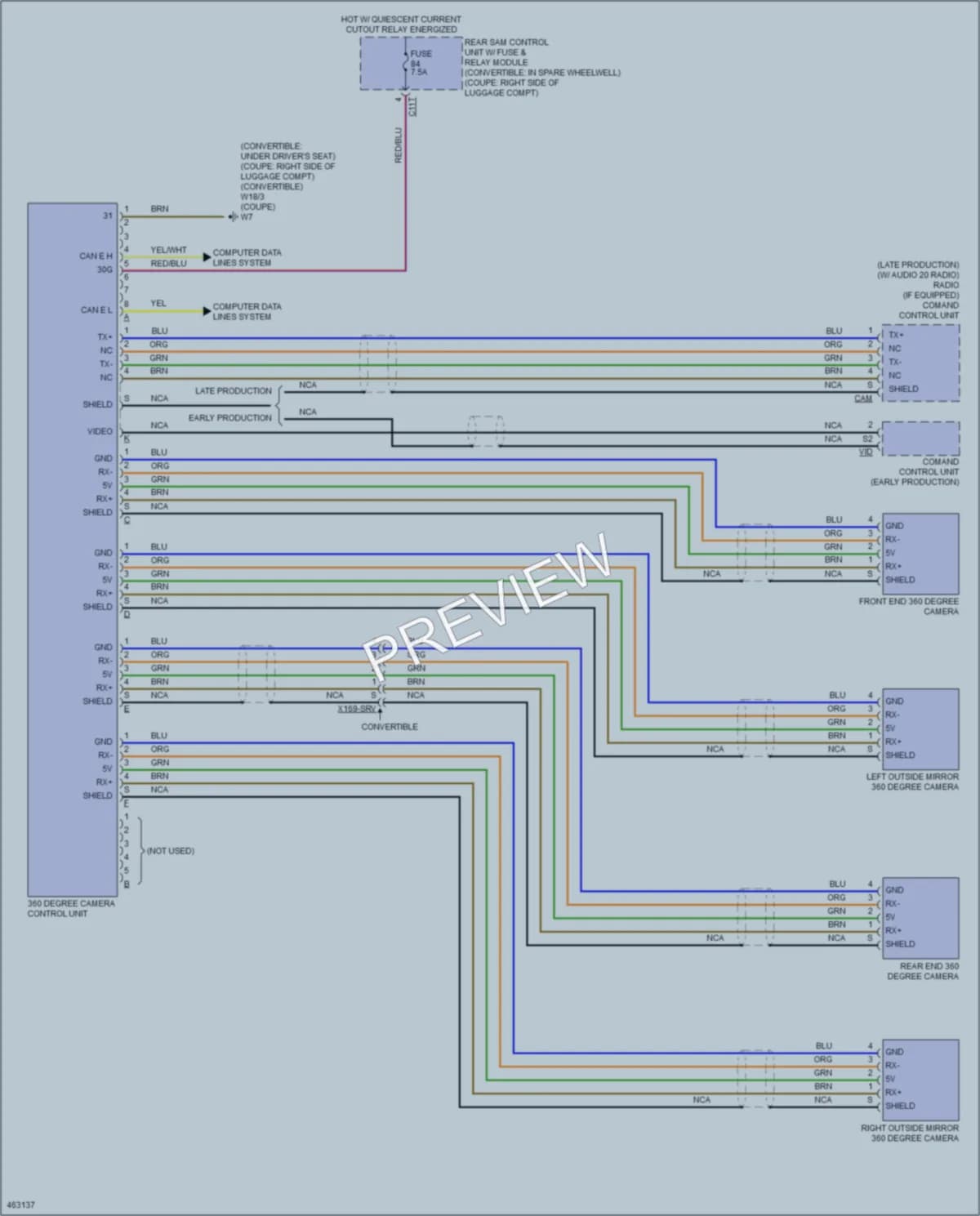 2015 MercedesBenz E550 Navigation wiring diagram preview