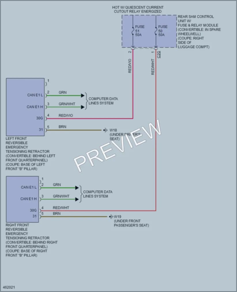 2015 MercedesBenz E550 Supplemental Restraints wiring diagram preview