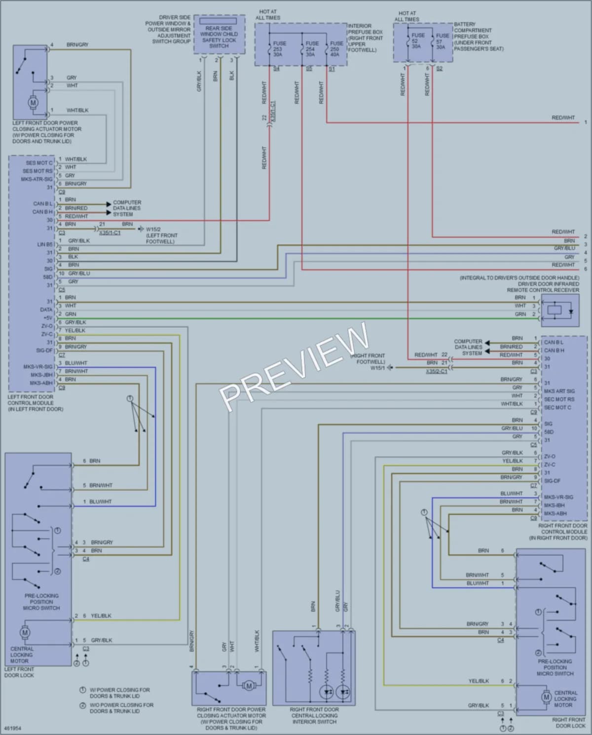 2015 MercedesBenz GL350BLUETEC Power Door Locks wiring diagram preview