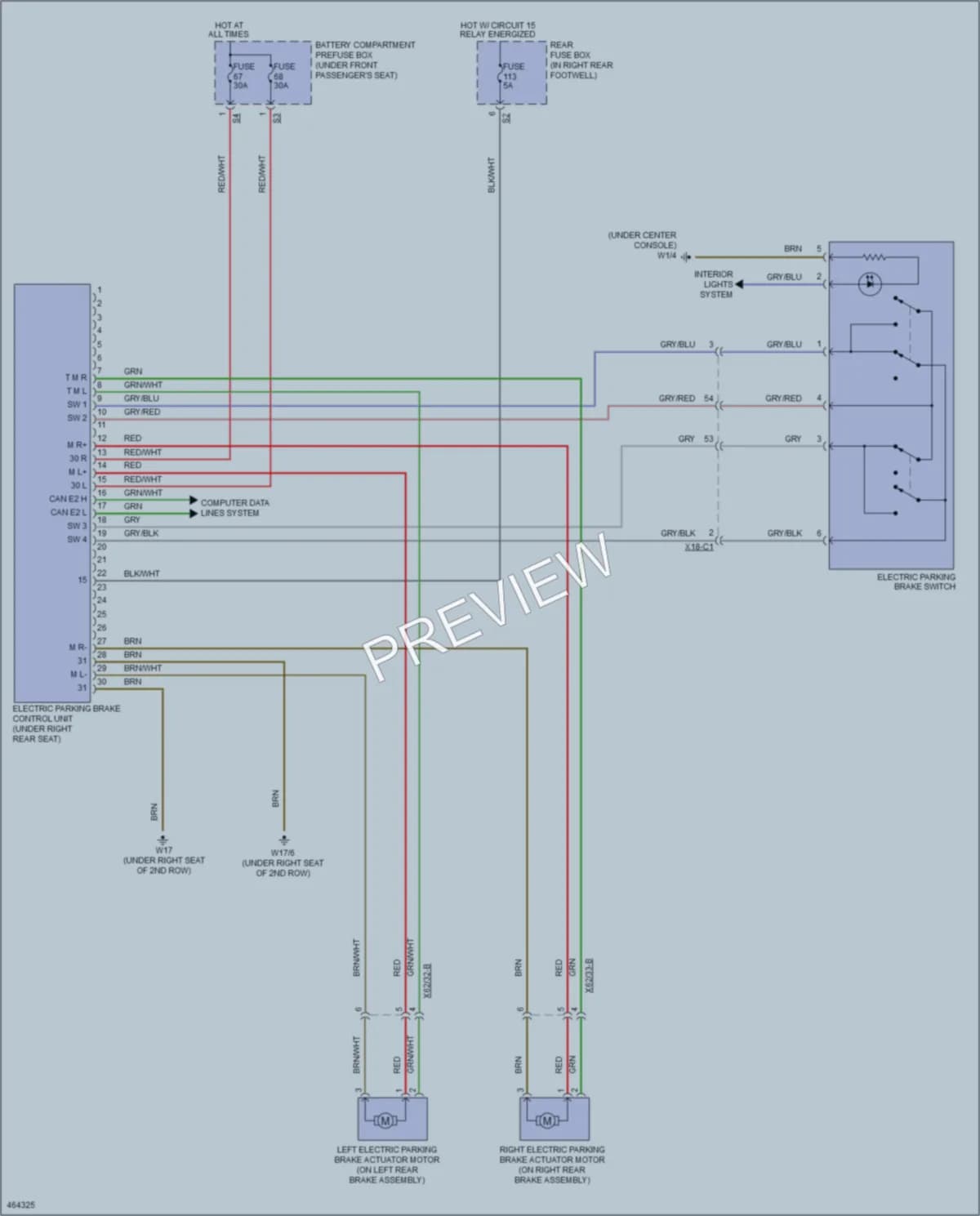 2015 MercedesBenz GL450 Shift Interlock wiring diagram preview