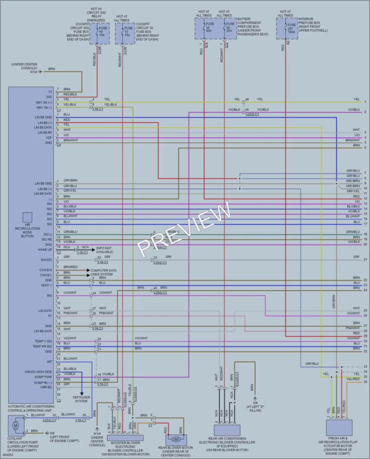 2015 MercedesBenz GL550 Air Conditioning wiring diagram preview