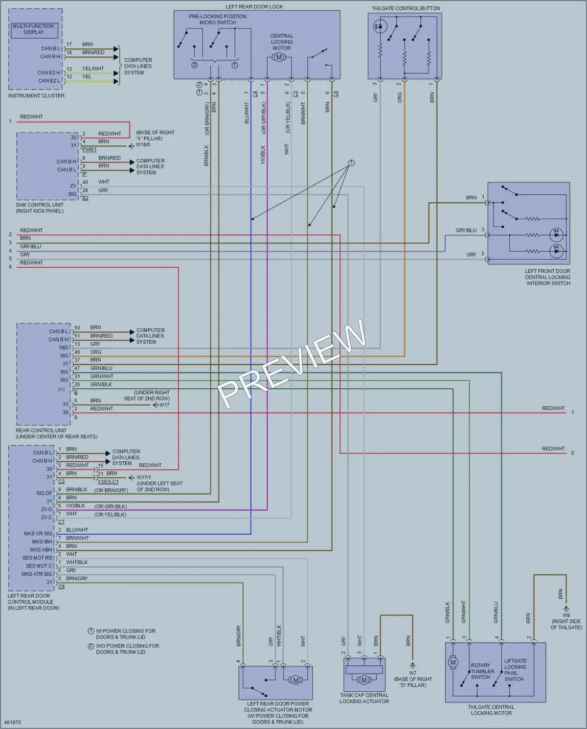 2015 MercedesBenz GL550 Anti Theft wiring diagram preview