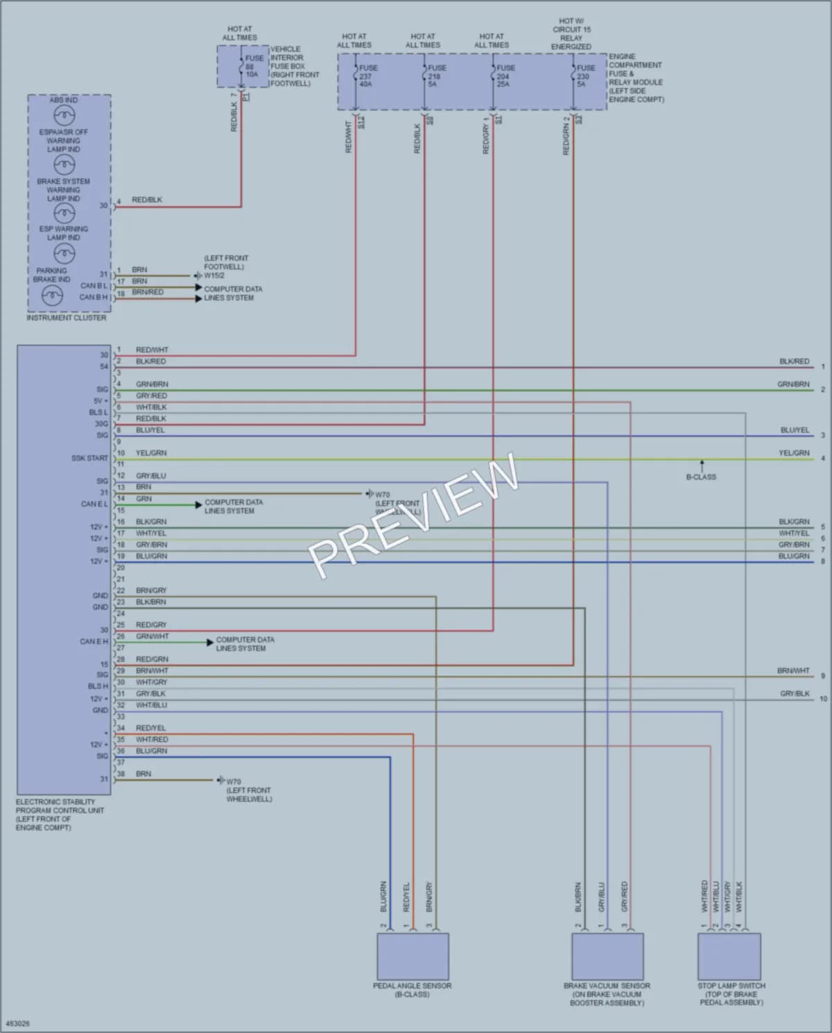 2015 MercedesBenz GLA250 Anti Lock Brakes wiring diagram preview