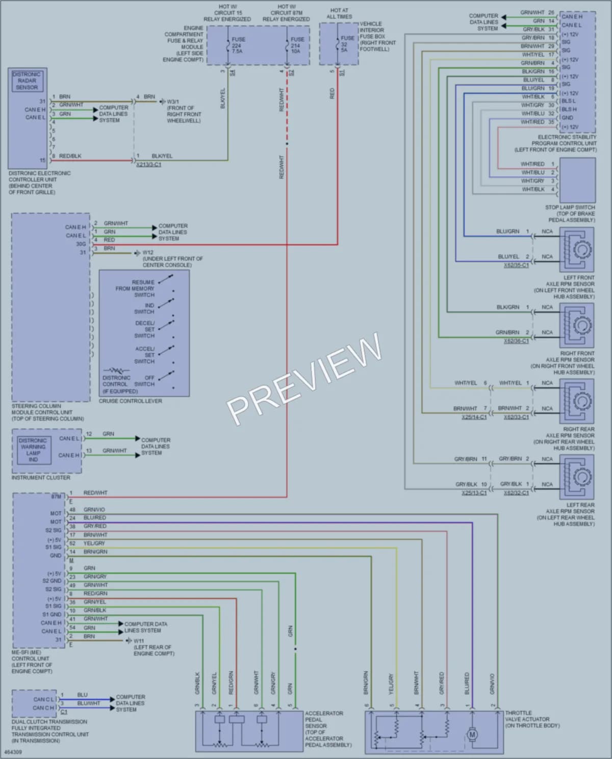 2015 MercedesBenz GLA250 Cruise Control wiring diagram preview