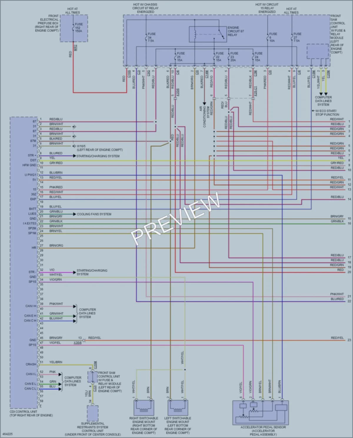 2015 MercedesBenz GLK250BLUETEC Engine Performance wiring diagram preview