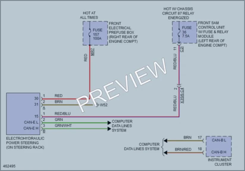 2015 MercedesBenz GLK350 Electronic Power Steering wiring diagram preview
