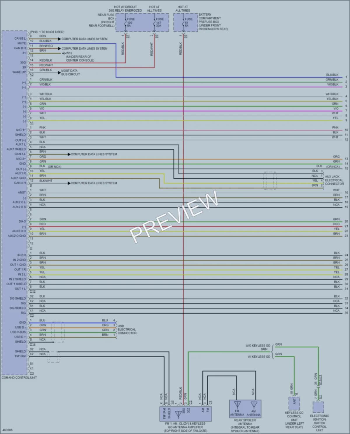 2015 MercedesBenz ML250BlueTEC Radio wiring diagram preview