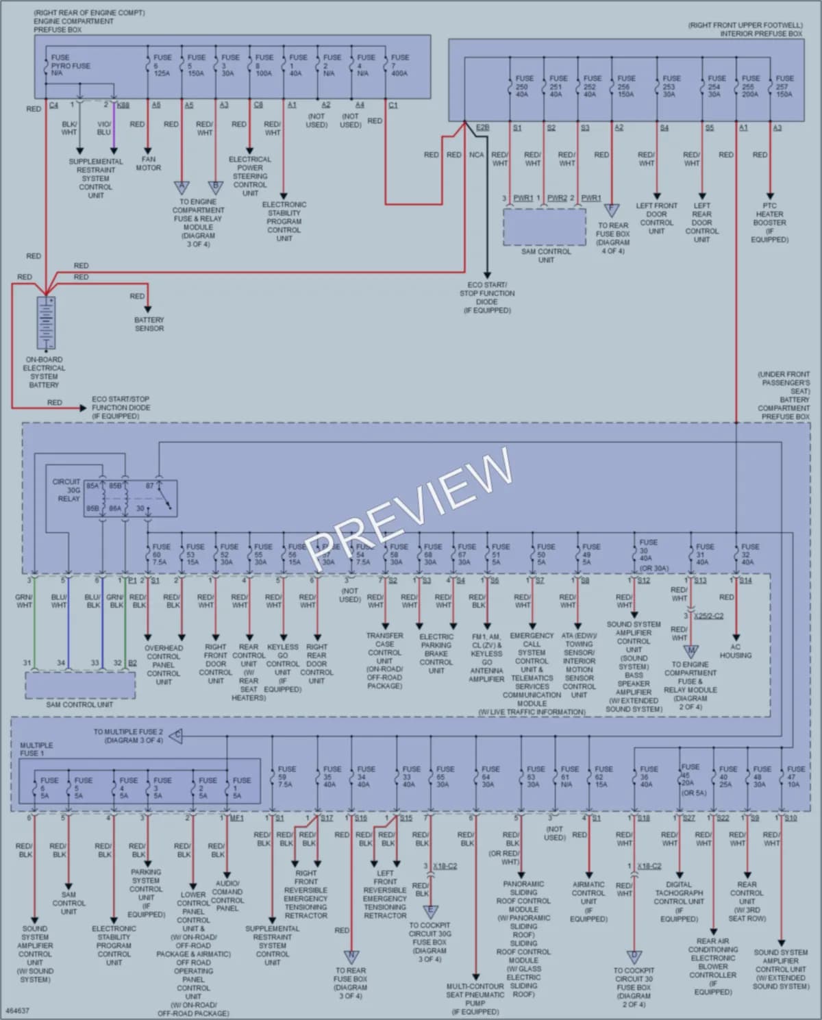 2015 MercedesBenz ML400 Power Distribution wiring diagram preview